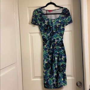 Blue and Green Dot Betsey Johnson Dress